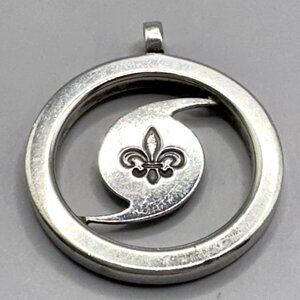 Retired Mignon Faget Hurricane Katrina Pendant Fleur-de-Lis Sterling Silver 2005